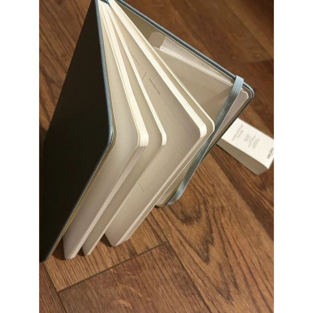2026-2027 Weekly/Monthly Planner Vegan Leather Hardcover Dutch Blue Brand New